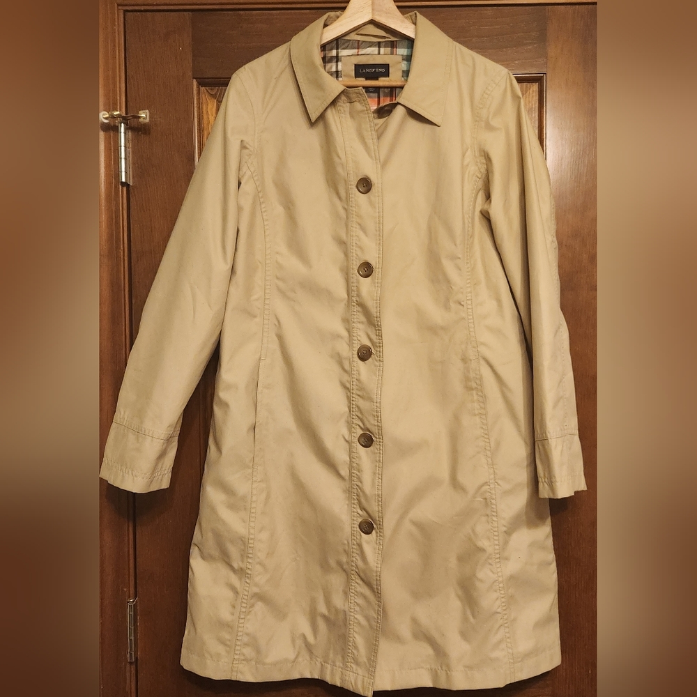 Land's End Classic Lined Trench Sz M